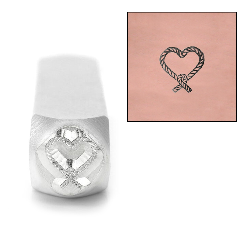 Metal Stamping Tools ImpressArt Knotted Heart Metal Design Stamp, 9.5mm